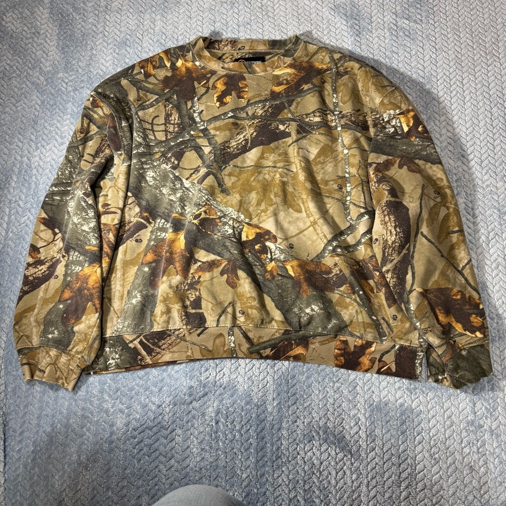Outfitters Ridge Vintage Camouflage Realtree Hardwoods Sweatshirt Men’s Size 2XL